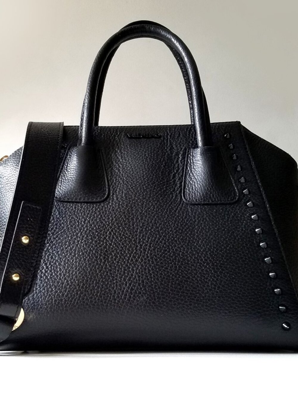 Valentino by Mario Valentino Minimi Preciosa Leather Satchel Black